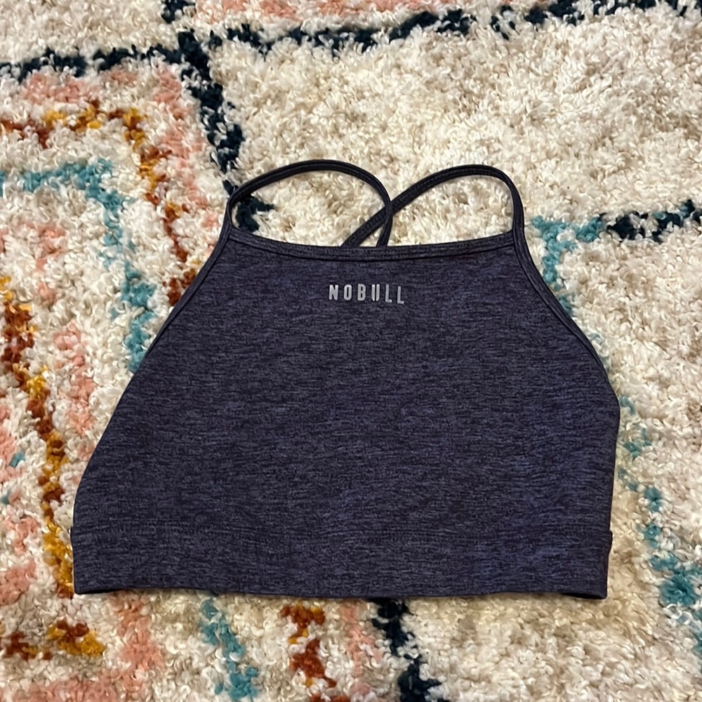 NOBULL Heathered Dark Purple Sports Bra